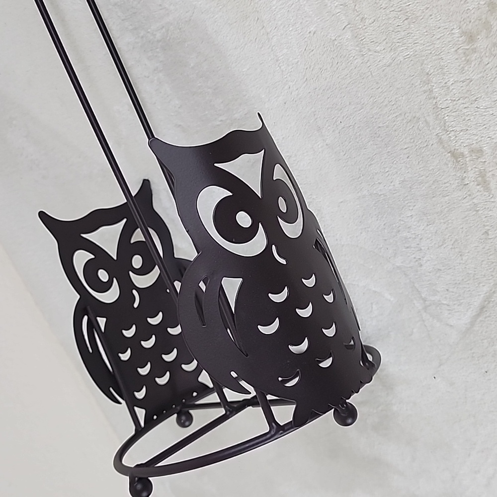 Home X Chocolate Brown Owl Paper Towel Holder - Picture 5 of 5